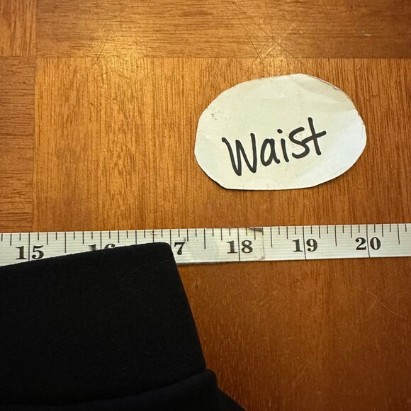 Womens Black Knee-Length Skirt With Decorative Buttoned Pockets - Size L By NYCC - Picture 3 of 6